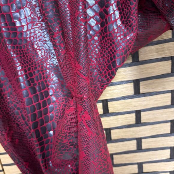 Selene Sport Red And Black Snakeskin Print Jacket And Pants Size 12 - Picture 8 of 10